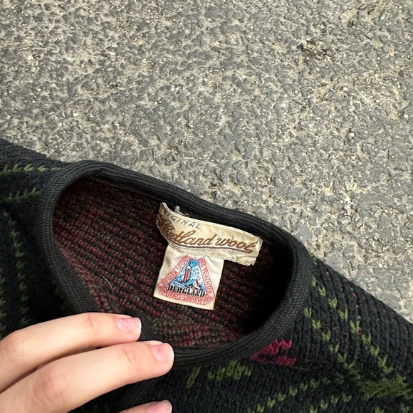 Bergland Original Shetland Wool Cardigan Sweater Rose Women’s Small Vintage - Picture 4 of 6